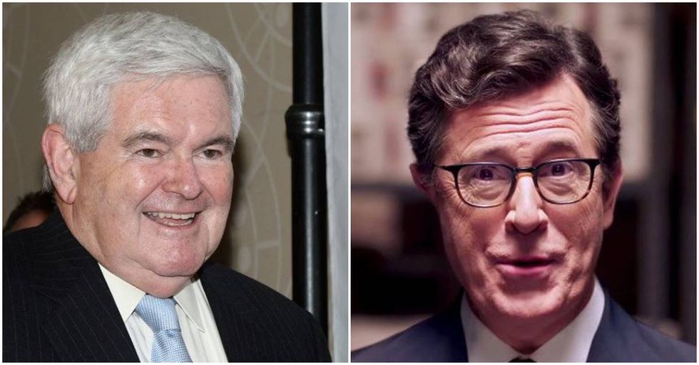 Stephen Colbert Has ‘The Talk’ With Newt Gingrich