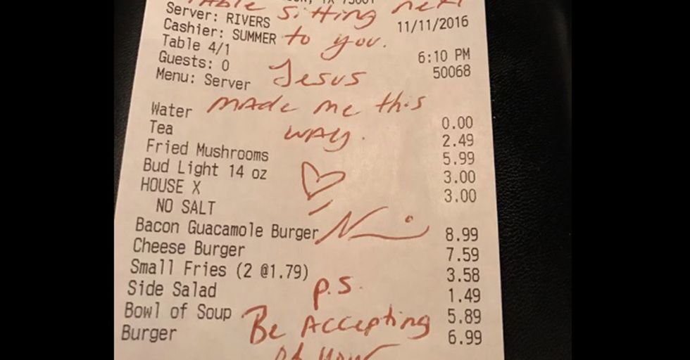 A Diner Overheard The Homophobic Table Next To Her And Responded With A ‘Small Act Of Love’