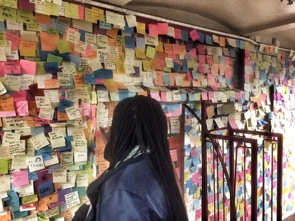 This Subway Station Is Home To Thousands Of Hopeful Post-Trump Post-it Notes