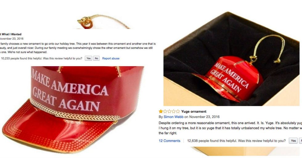 Trump Christmas Tree Ornament Overrun By Thousands Of Hilarious Fake Amazon Reviews