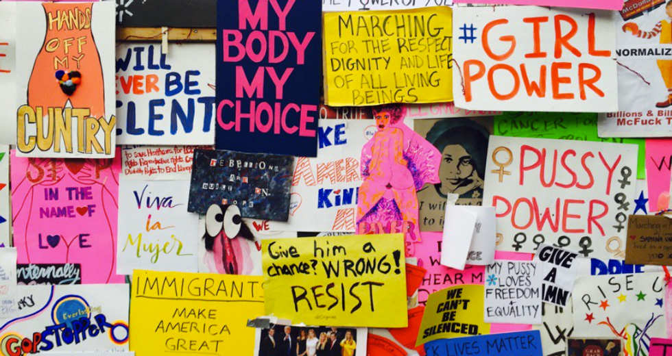 Women’s March Protesters Created A Wall Of Their Own