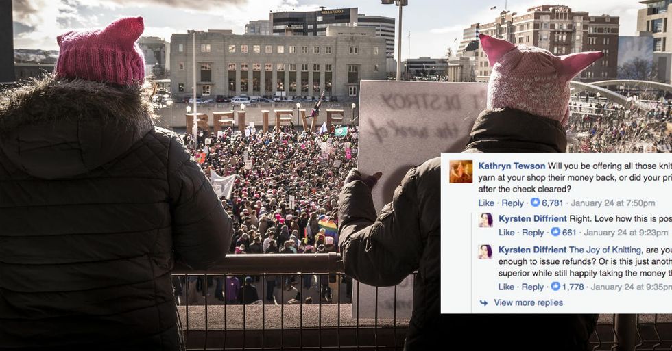 Knitting Store Owner Bans Customers Who Marched, Then Doubles Down In The Face Of Outrage