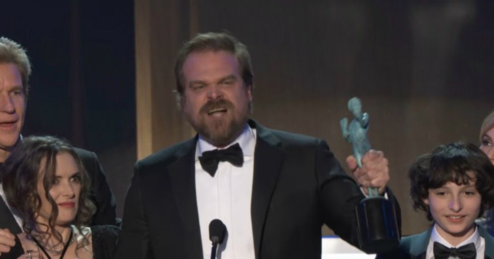 David Harbour’s Rousing Anti-Trump SAG Awards Speech