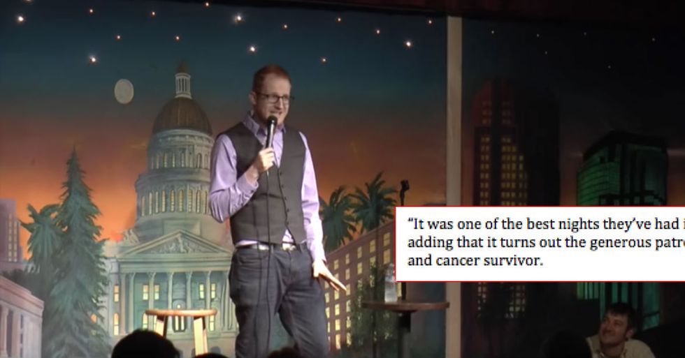 Comedian Has Perfect Response To Hecklers Who Walked Out Without Paying Bill