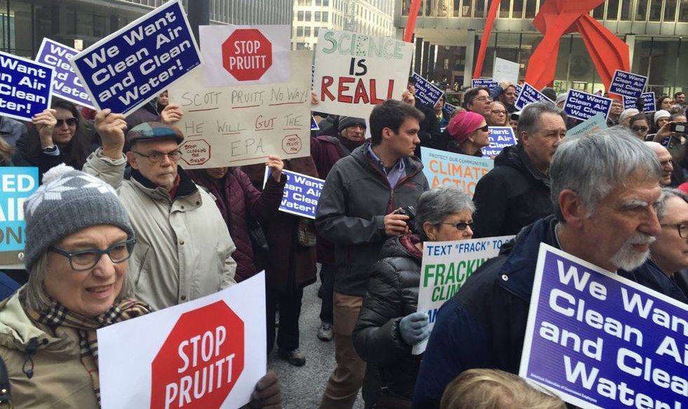 100 EPA Officials Turned Their Lunch Break Into A Rally To Protest Their New Boss
