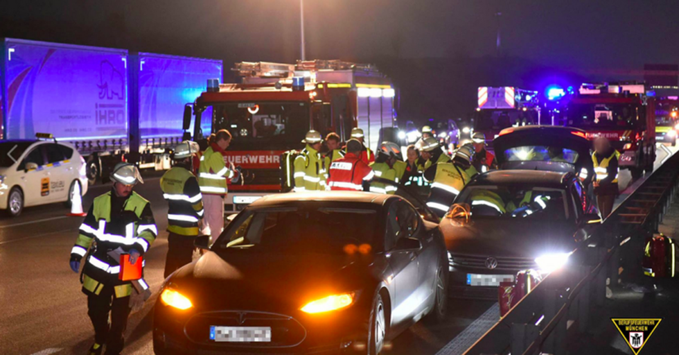 Heroic Driver Sacrifices His $100,000 Tesla To Stop A Car With An Unconscious Man Behind The Wheel