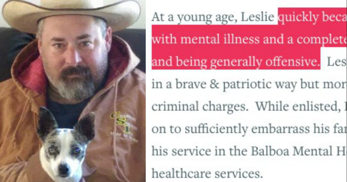 Leslie Ray Charping, obituary, funny obituary, brutal honesty