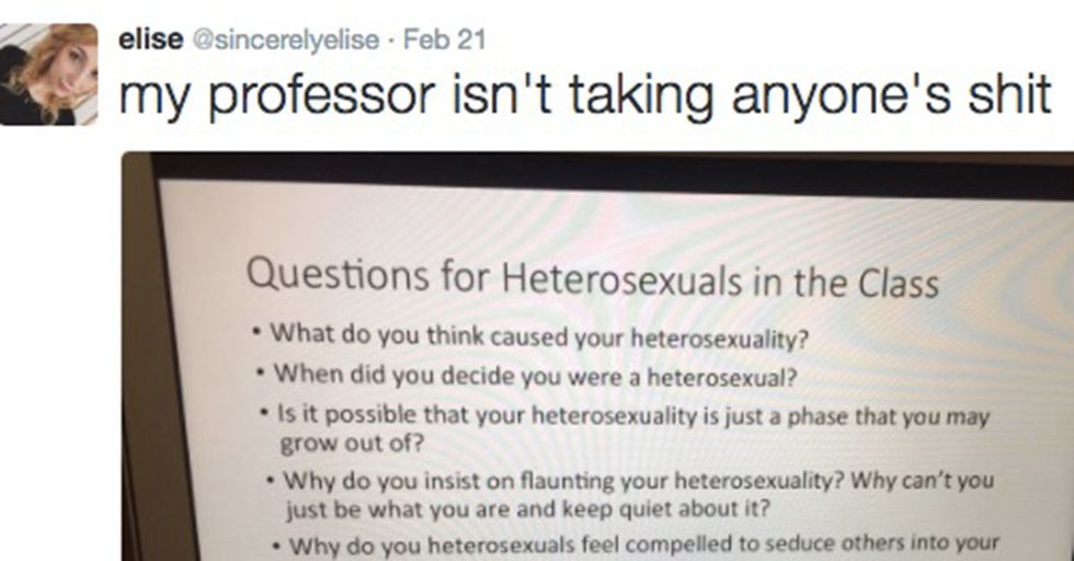 Teacher's Quiz On Heterosexuality Highlights The Ridiculous Line Of Thinking Homophobes Use