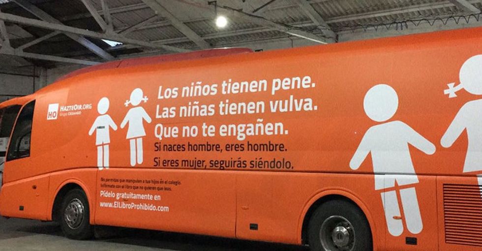 Madrid Just Banned A Bus Bearing Transphobic Messages From Spreading Intolerance Through The City