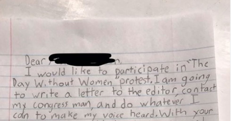 A 10-Year-Old’s Poignant Letter Explains Why She’ll Miss School For ‘A Day Without A Woman’