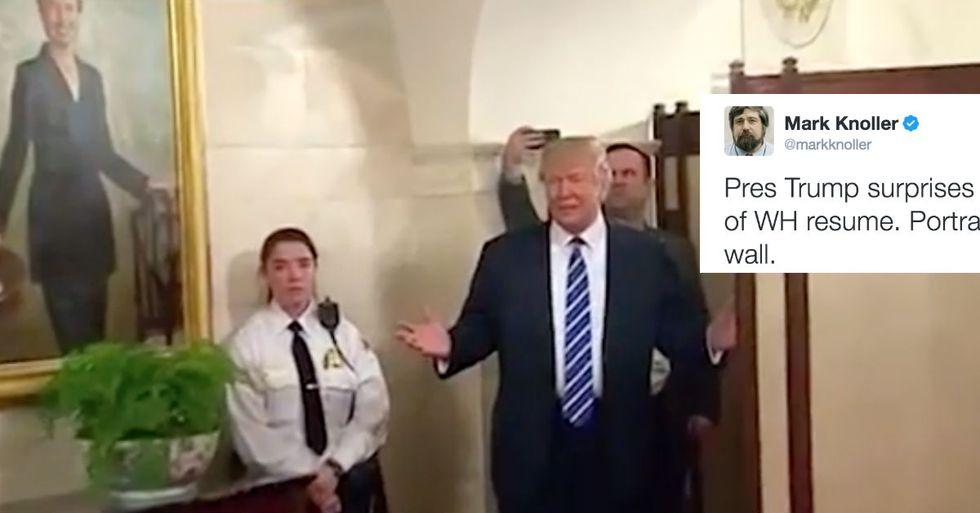 Trump Surprises White House Tour Guests In The Most Ironic Way Imaginable