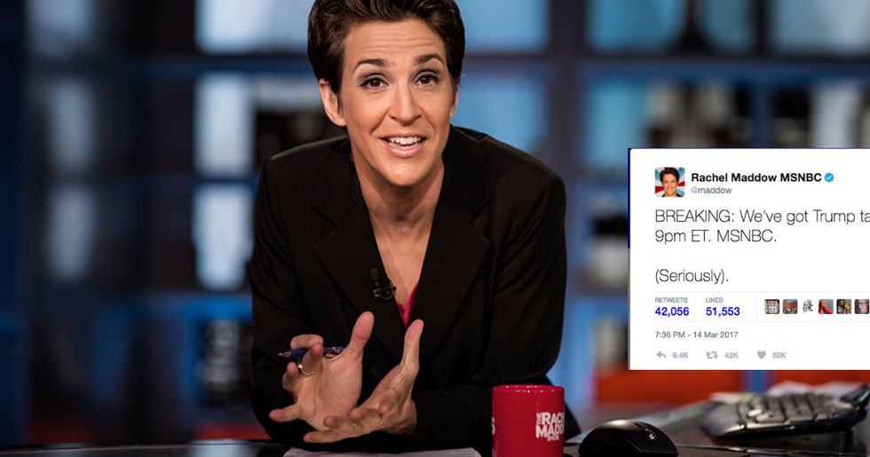Rachel Maddow Says She Has Trump’s Tax Returns