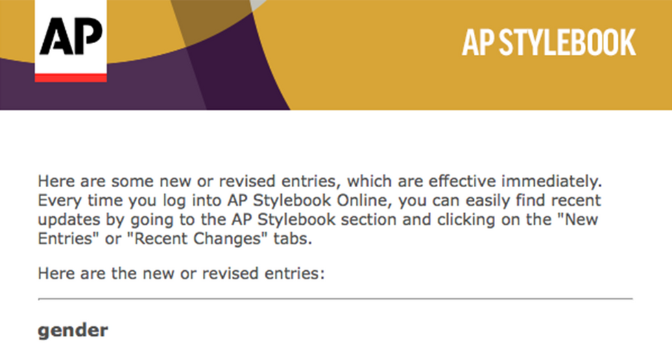 The AP Has Announced The Adoption Of 'They' As A Singular Pronoun For Nonbinary Subjects