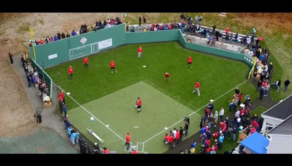 The Make-A-Wish Foundation Outdid Themselves By Transforming This Boy’s Backyard Into Fenway Park