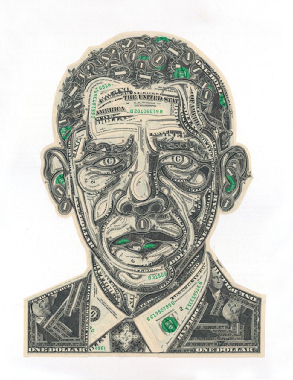 An Artist Transforms Shredded George Washingtons Into Barack Obama