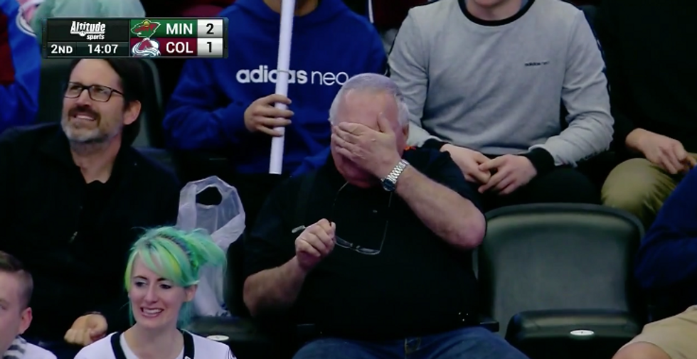 Watch This Adorable Grandpa Melt When He Sees His Grandson Score His First NHL Goal