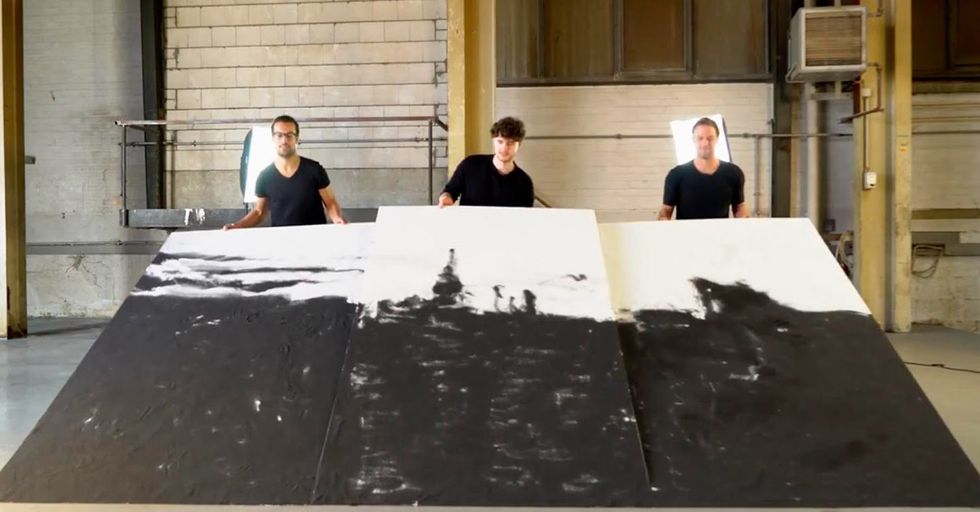 This Incredible Sand And Gold Painting Technique Is As Impressive As The Artist’s Finished Product