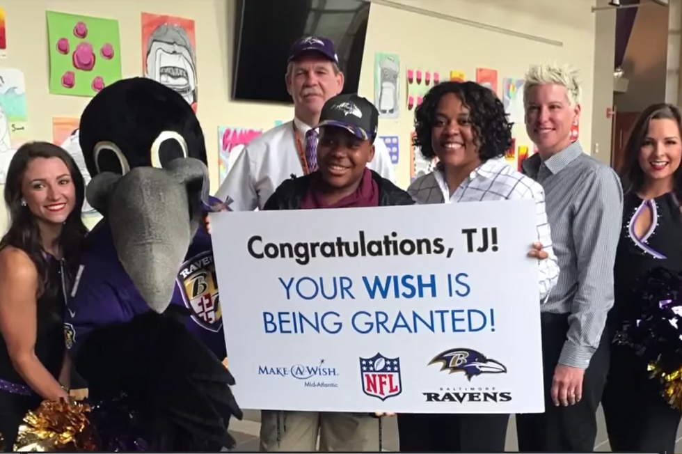 Baltimore Ravens Surprise Make-A-Wish Kid With Opportunity Of A Lifetime