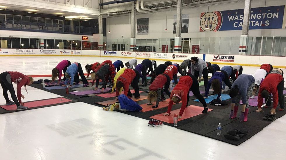 An NHL Team Is Offering Its Fans Free Yoga To Cope With Playoff Stress