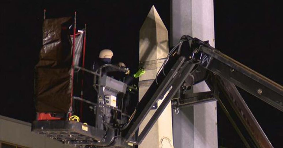 Under Cover Of Night, New Orleans Removed A Monument To Racism On A Very Fitting Occasion