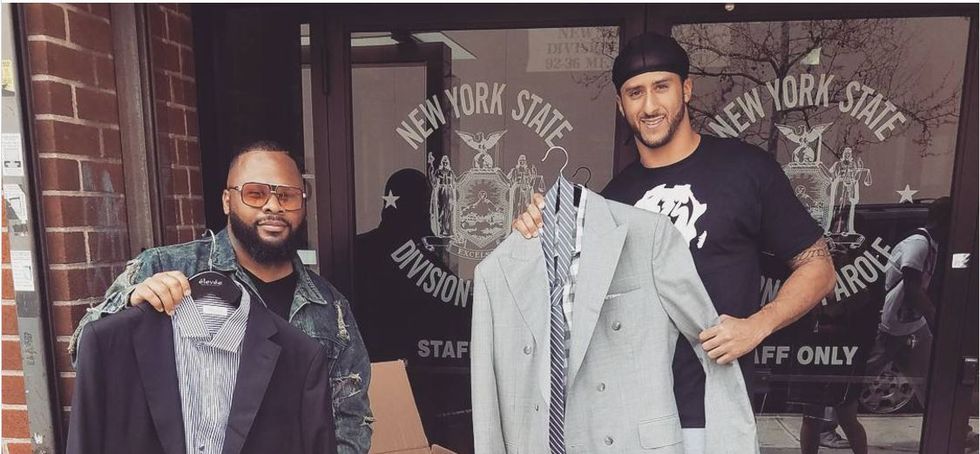 Colin Kaepernick Hands Out Suits At A Parole Office For Ex-Cons Looking For Jobs