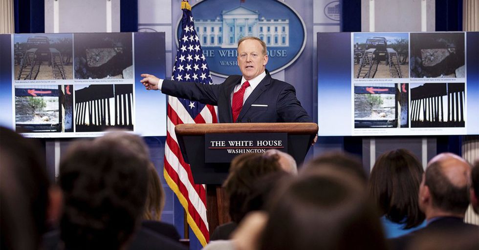Sean Spicer’s Most Recent Press Briefing Meltdown Was Over The Definition Of A Fence Vs. A Wall
