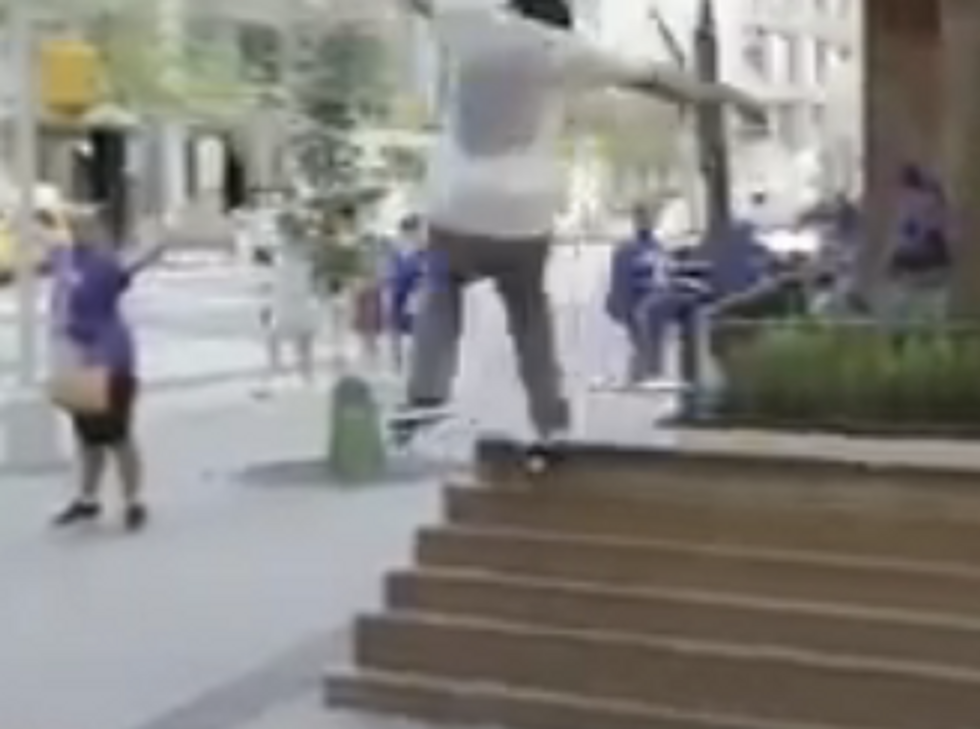 Amazing Women Refuse To Leave Until Random Skateboarder Gets It Right