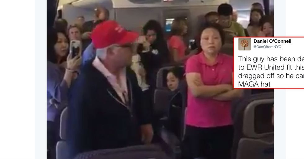 Unruly Man In Trump Hat Gets Kicked Off Plane As Passengers Cheer