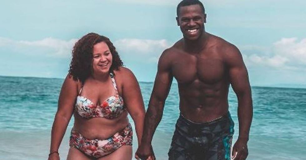 Body Positivity Advocate's Swimsuit Photo Makes A Bold Statement About Couples With Mixed Body Types