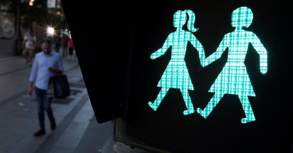 Madrid Installs Images of Same-Sex Couples On Crosswalk Lights In Honor Of World Pride Festival