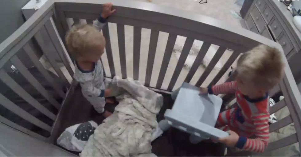 A Toddler Helps His Baby Brother Escape From A Crib In The Most Genius Way