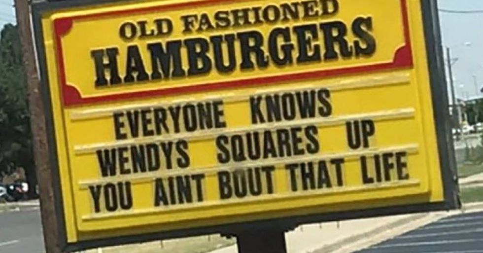 Wendy's Is In A Sign Fight With An Iced Tea Company In Texas
