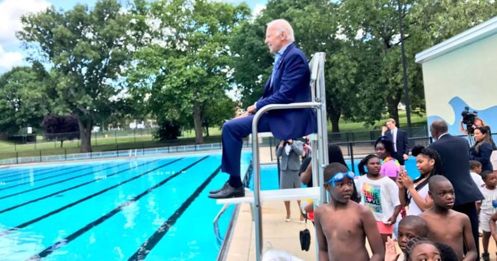 Twitter Can’t Get Enough Of Joe Biden As A Lifeguard