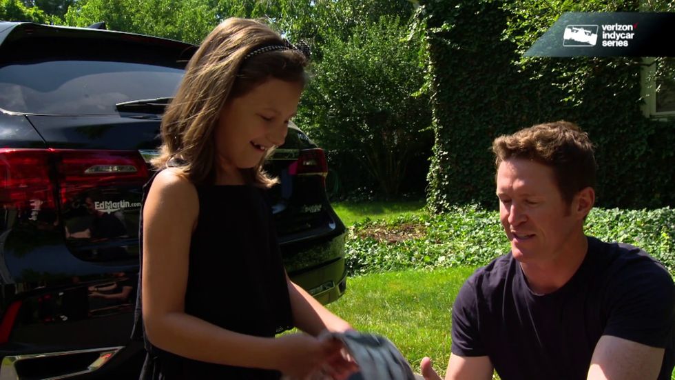 Race Car Driver Visits The 9-Year-Old Girl Who Sent Him A Worried Letter After His Violent Crash