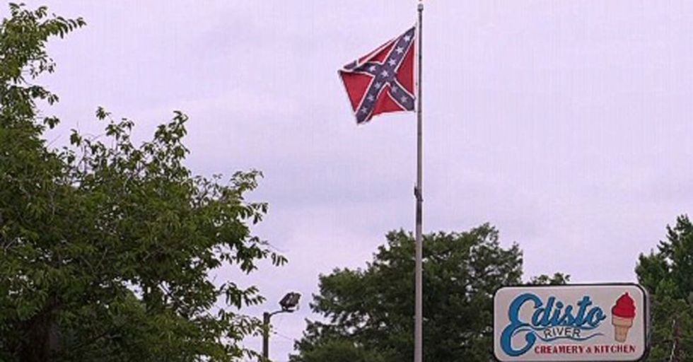 An Ice Cream Shop Owner Fights To Remove The Confederate Flag Hanging Over His Business
