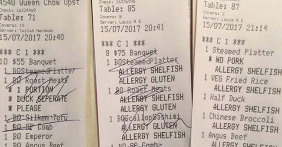A Chef Goes Public About His Frustrations With ‘Fake’ Food Allergies From Customers