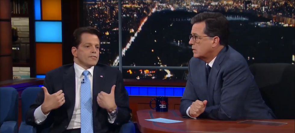 Watch The Mooch Get Grilled By Stephen Colbert