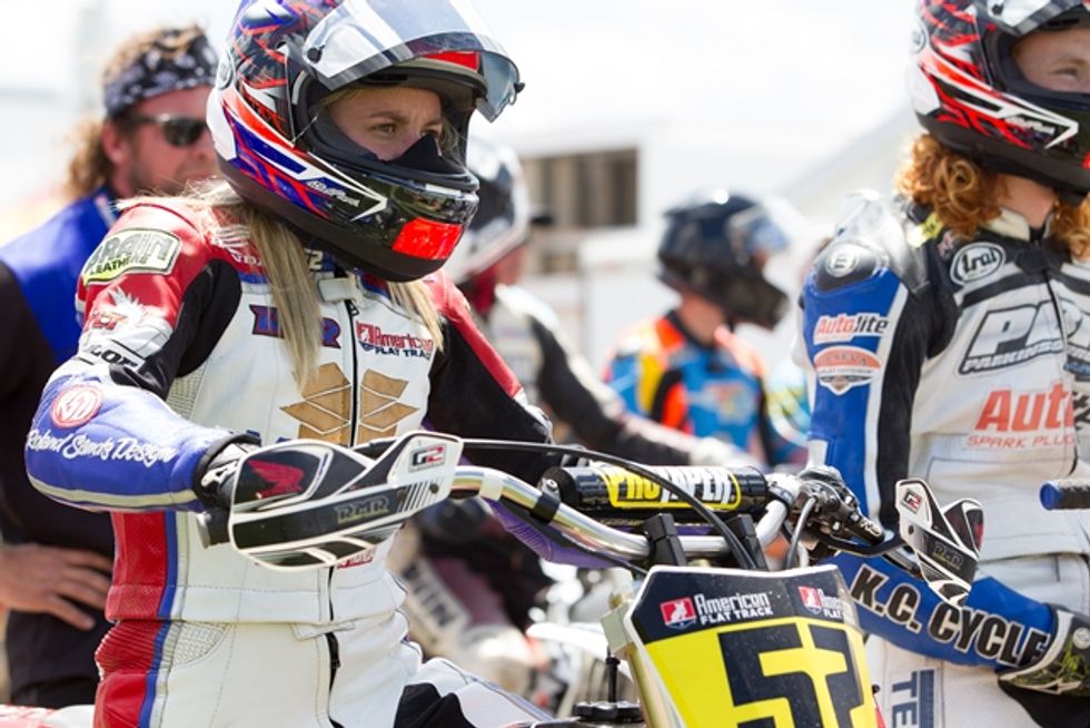 Female Motorcycle Racer Rips A New Trail