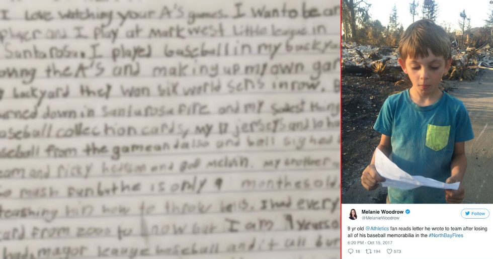 When A Young Baseball Fan Lost Everything In The California Fires, The Sports World Helped Him In An Amazing Way