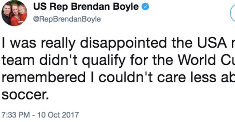 A Smug Congressman Trolled Soccer Fans On Twitter Following The USMNT’s Devastating Loss