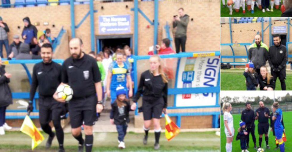 A Young Soccer Fan Is Overjoyed When She Sees A Female Referee In Action