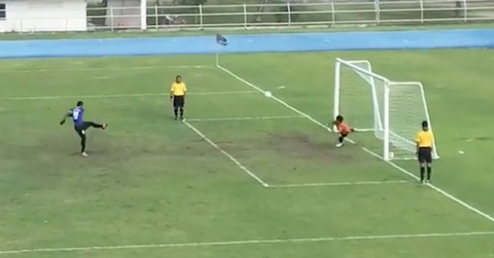 A Goalkeeper's Embarrassing Slip-Up Shows Why You Always Wait For The Play To End Before Celebrating
