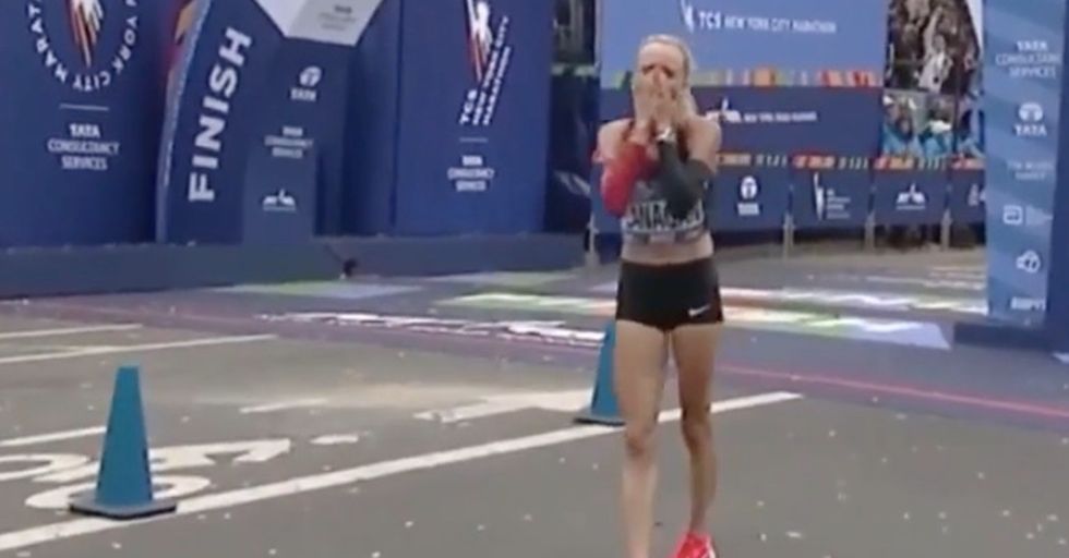 This Runner Just Became The First American Woman To Win The NYC Marathon In 40 Years
