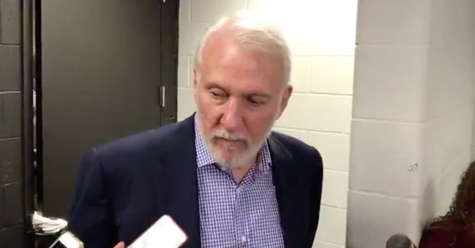 After His Team's Win, Spurs Coach Focuses On Texas Church Shooting In His Postgame Comments