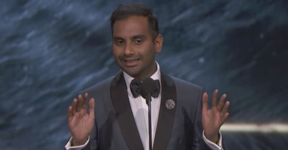 Aziz Ansari Was Shockingly (And Hilariously) Honest During His Acceptance Speech For A Britannia Award