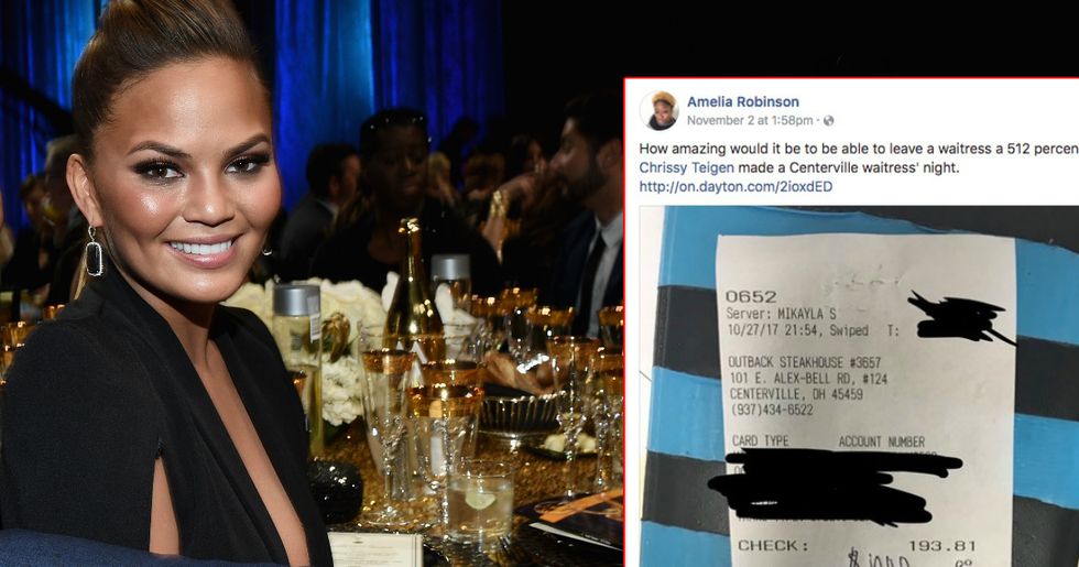 Chrissy Teigen Made A Restaurant Worker's Day With A Staggeringly Large Tip