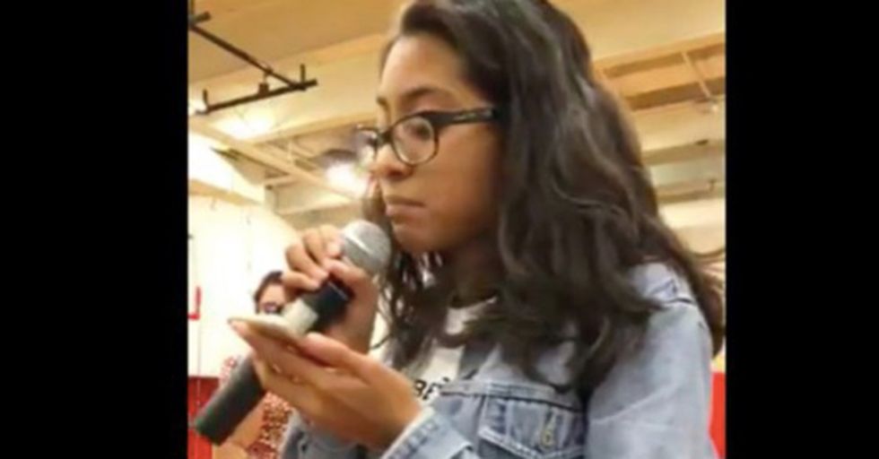 A Tenacious High School Sophomore Grills Her Congressman As He Dodges A Question About Her Family's Fate