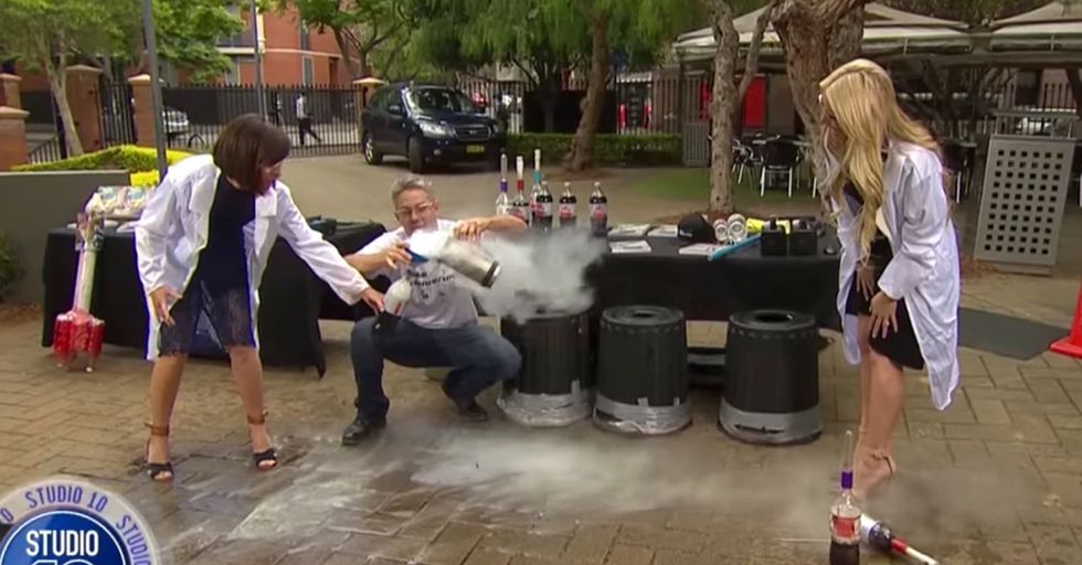 An Australian TV Host Almost Loses Her Head After A Science Experiment Goes Wrong