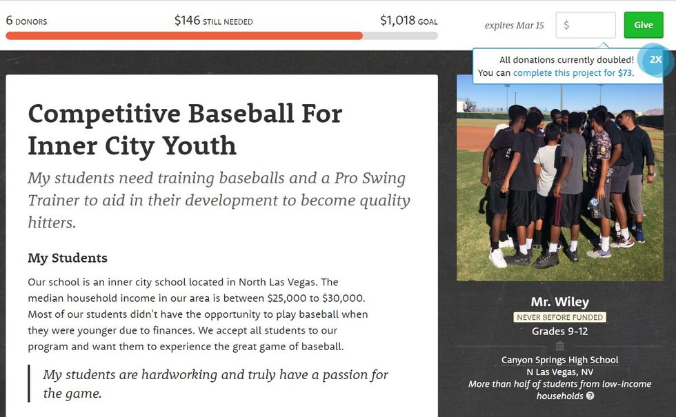 Worthy Cause Countdown: This High School Baseball Team Needs Just $146 For Equipment
