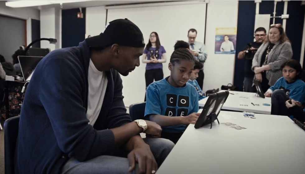 Watch NBA All-Star Chris Bosh Surprise Middle-School Kids To Talk About Coding